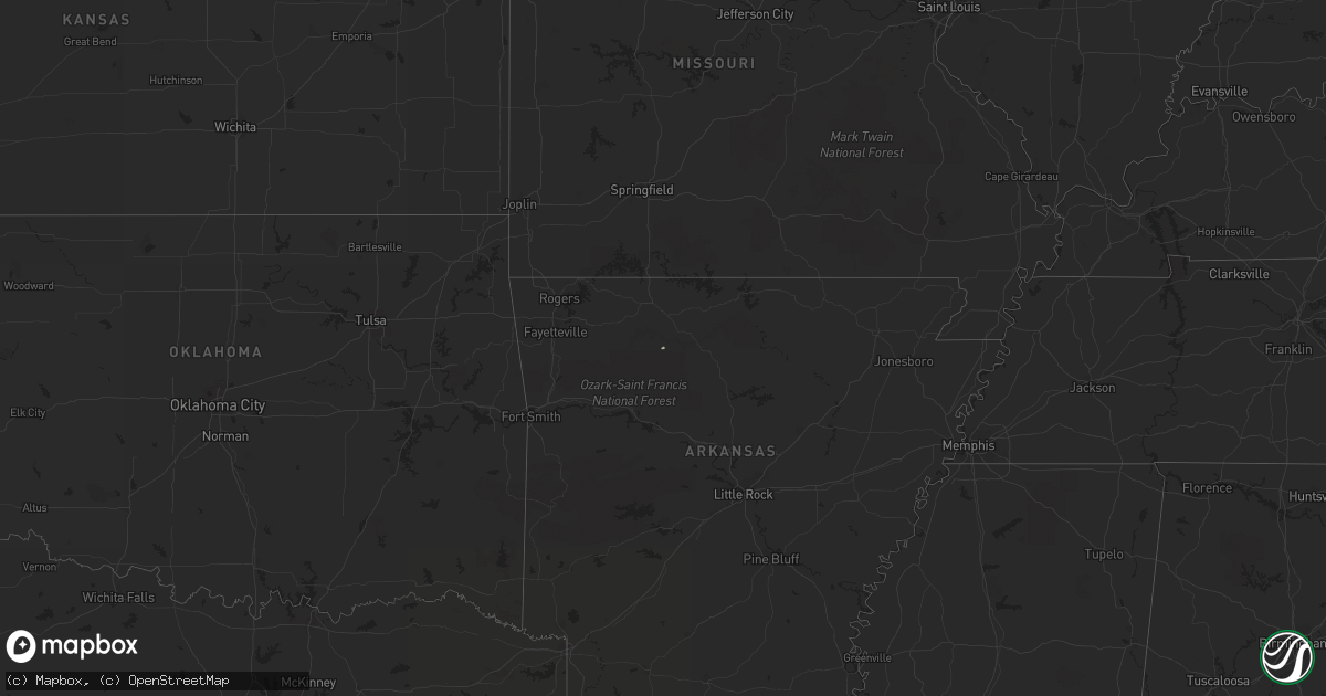 Hail map on December 3, 2012