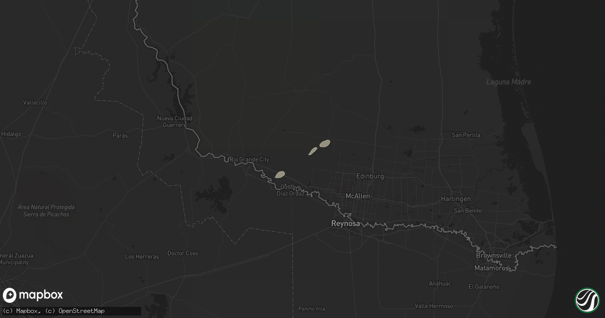 Hail map in Mission, TX on December 3, 2016