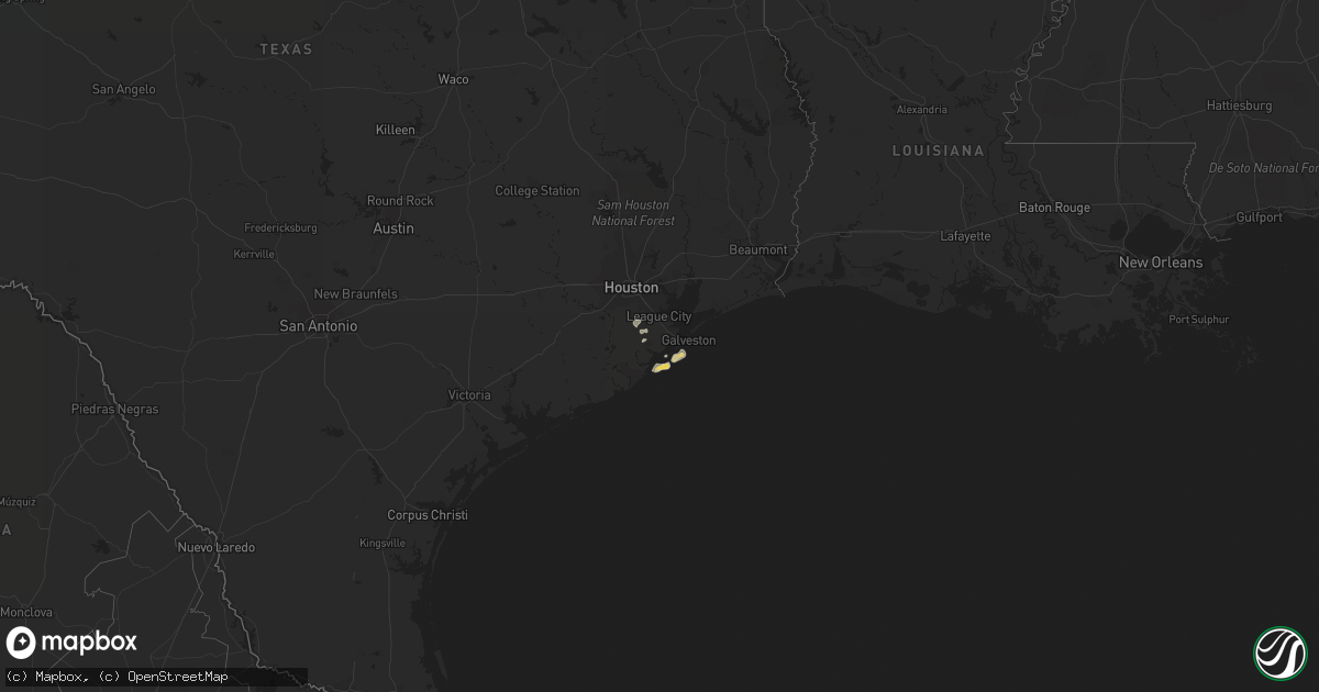 Hail map on December 3, 2017