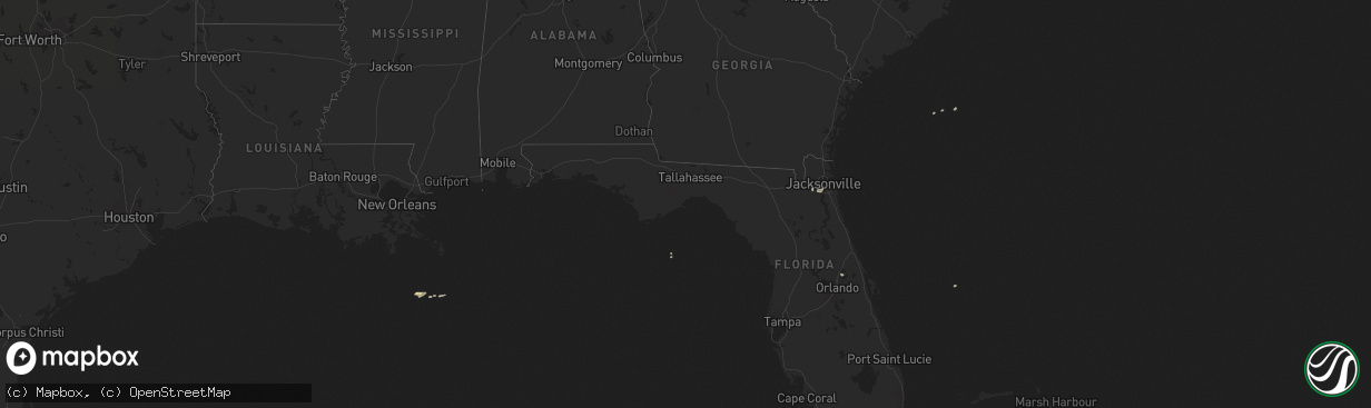 Hail map on December 3, 2018