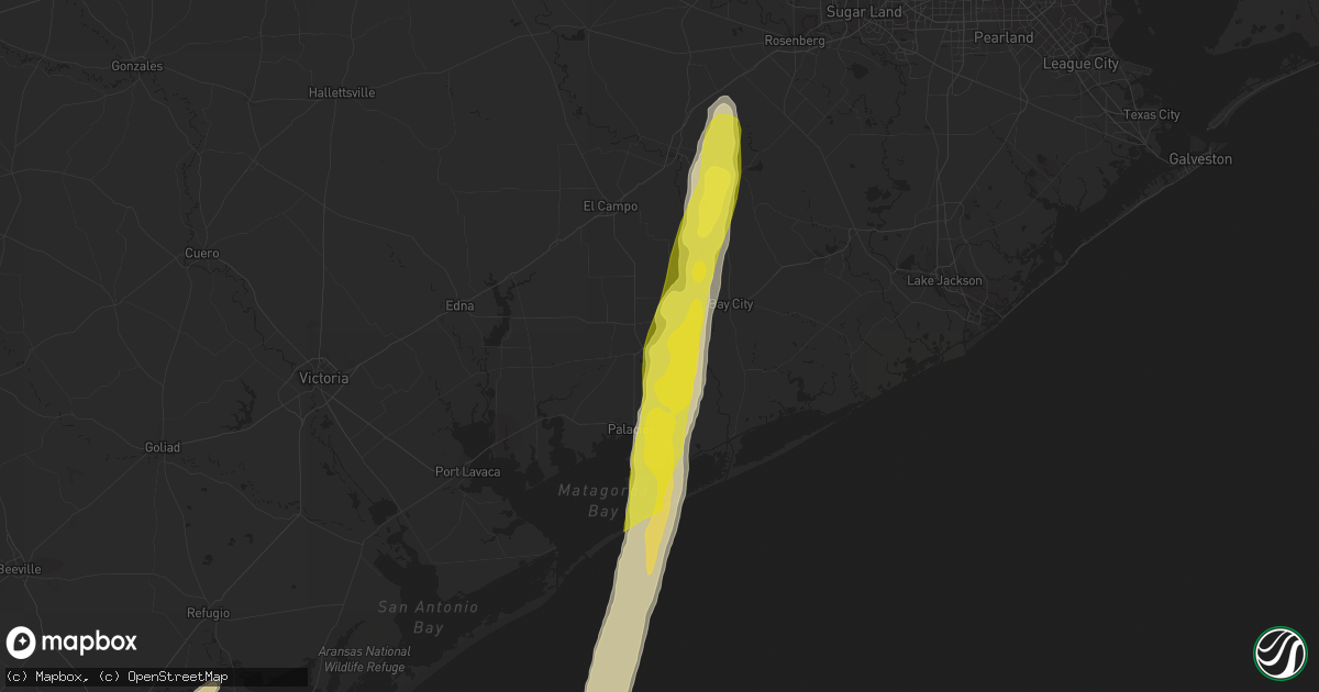 Hail map in Elmaton, TX on December 4, 2016