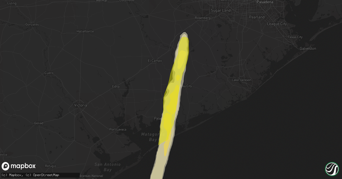 Hail map in Markham, TX on December 4, 2016