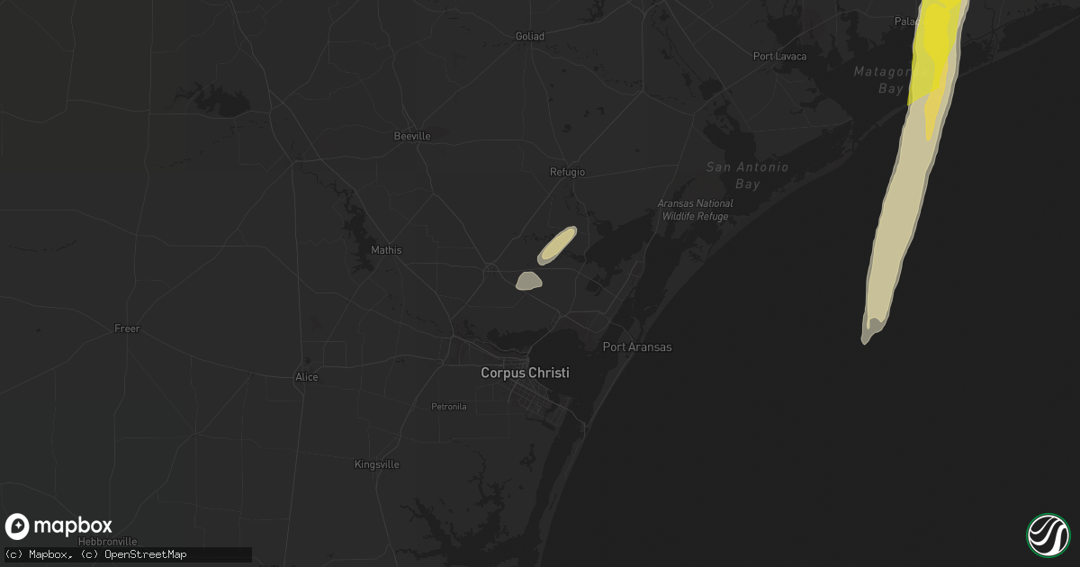 Hail map in Taft, TX on December 4, 2016