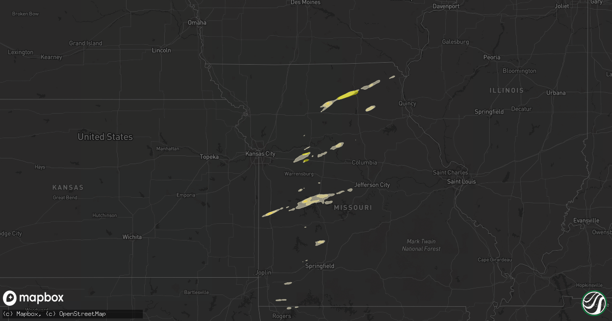Hail map on December 4, 2017