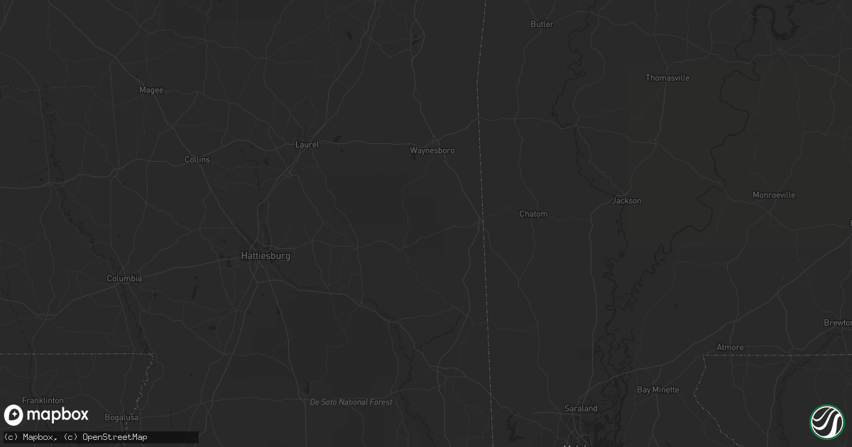 Hail map in Rayville, LA on December 5, 2016