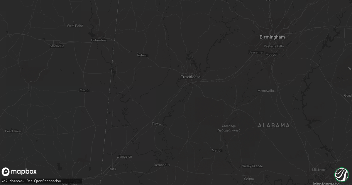 Hail map in Bogalusa, LA on December 6, 2021