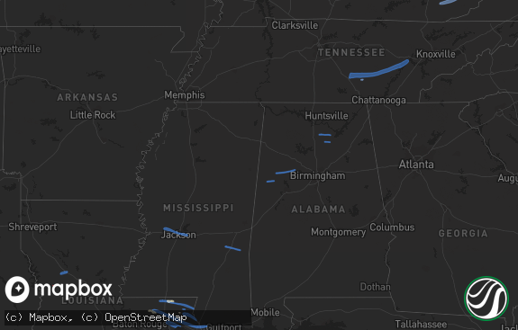 Hail map preview on 12-06-2021