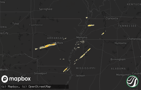 Hail map preview on 12-08-2012