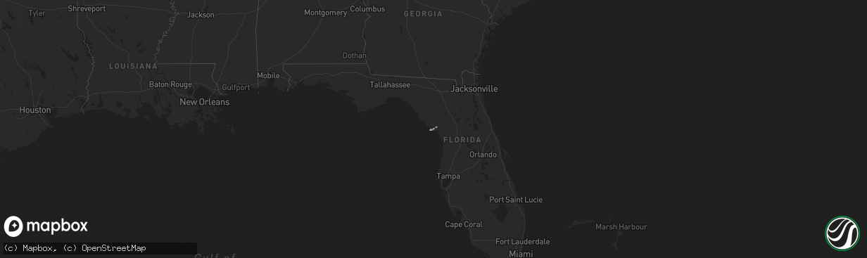 Hail map in Florida on December 8, 2017