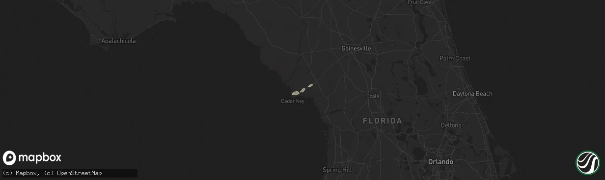 Hail map in Inglis, FL on December 8, 2017