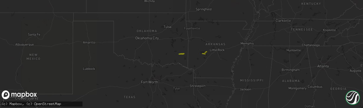 Hail map on December 8, 2023