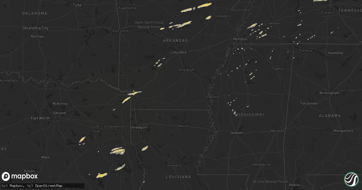 Hail map on December 9, 2012