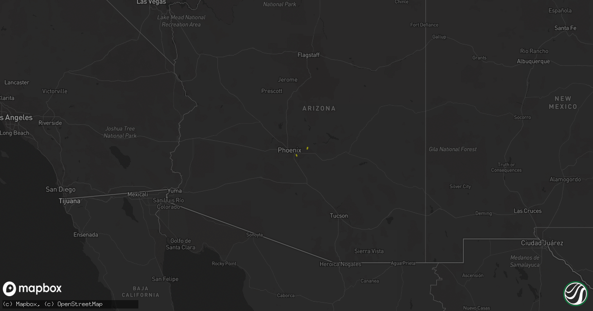 Hail map on December 9, 2019
