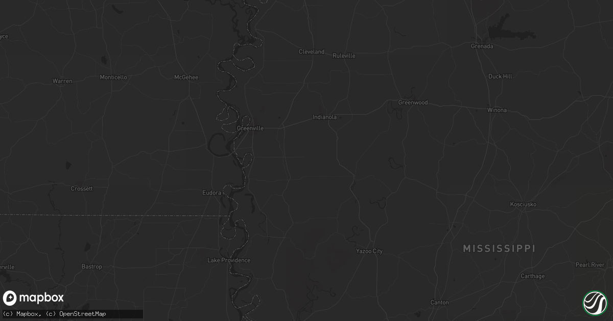 Hail map in Nashville, TN on December 9, 2023