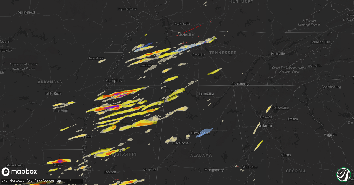 Hail map on December 9, 2023