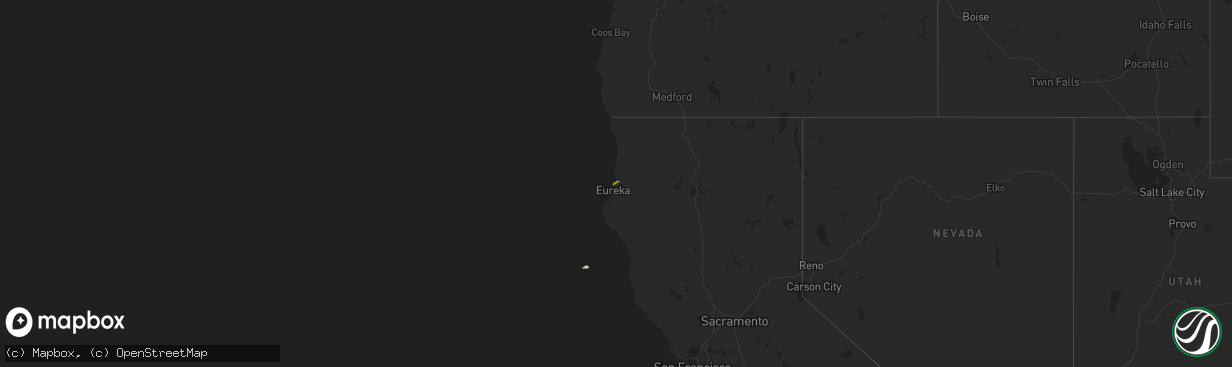 Hail map on December 10, 2015