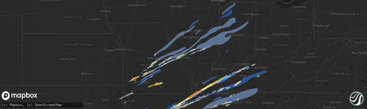 Hail map on December 10, 2021