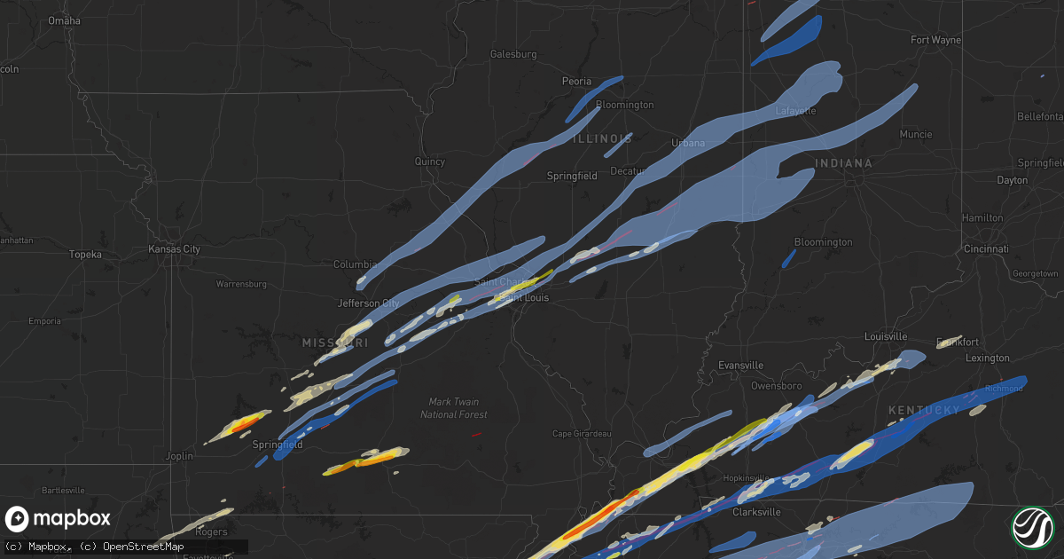 Hail map on December 10, 2021