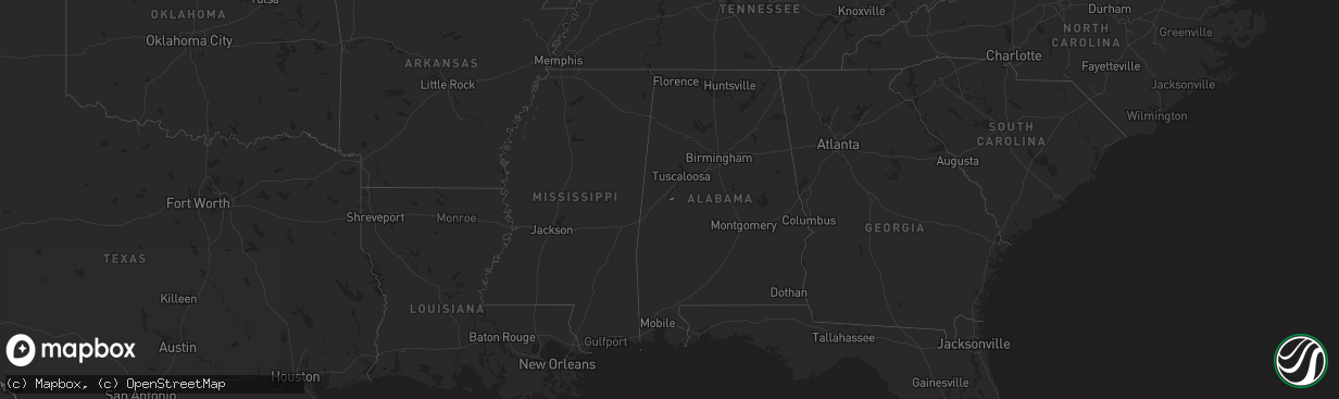 Hail map on December 10, 2024