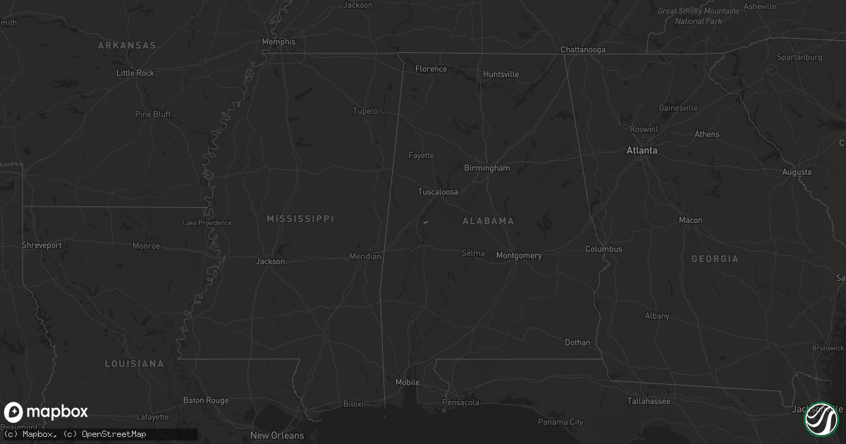 Hail map on December 10, 2024