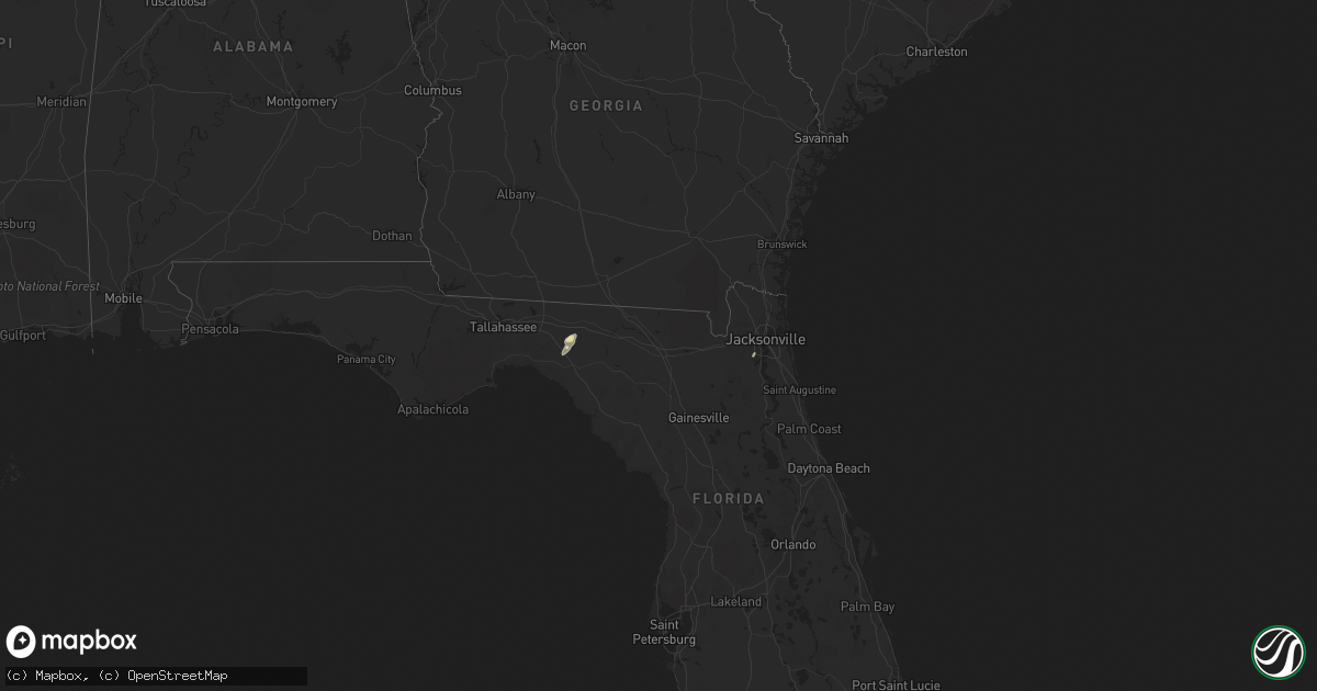 Hail map in Florida on December 11, 2011