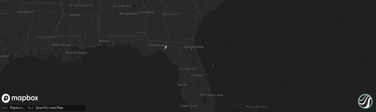 Hail map on December 11, 2011