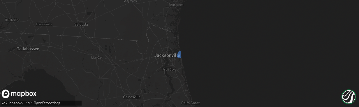 Hail map in Atlantic Beach, FL on December 11, 2024