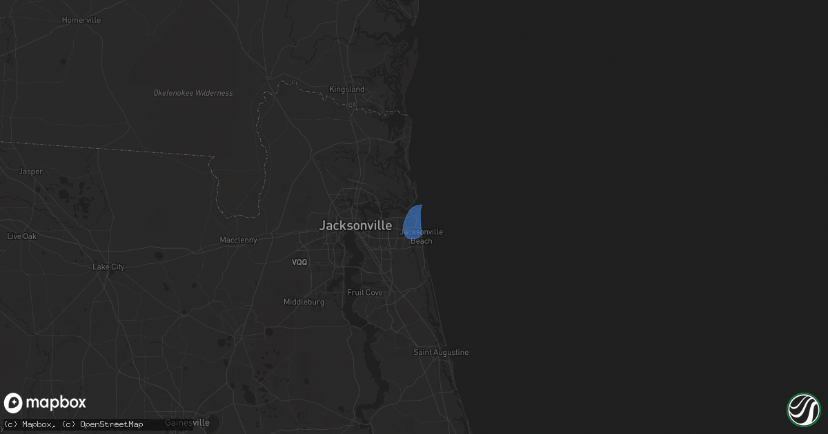 Hail map in Atlantic Beach, FL on December 11, 2024