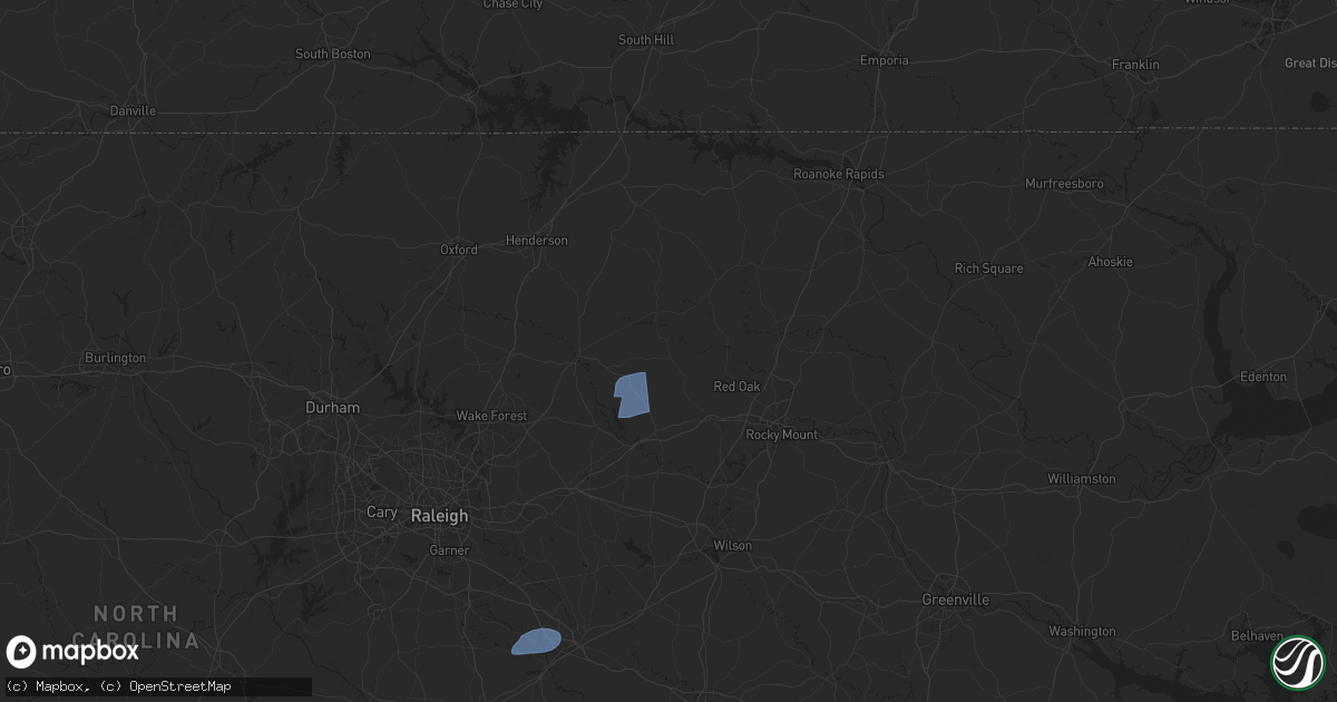 Hail map in Castalia, NC on December 11, 2024