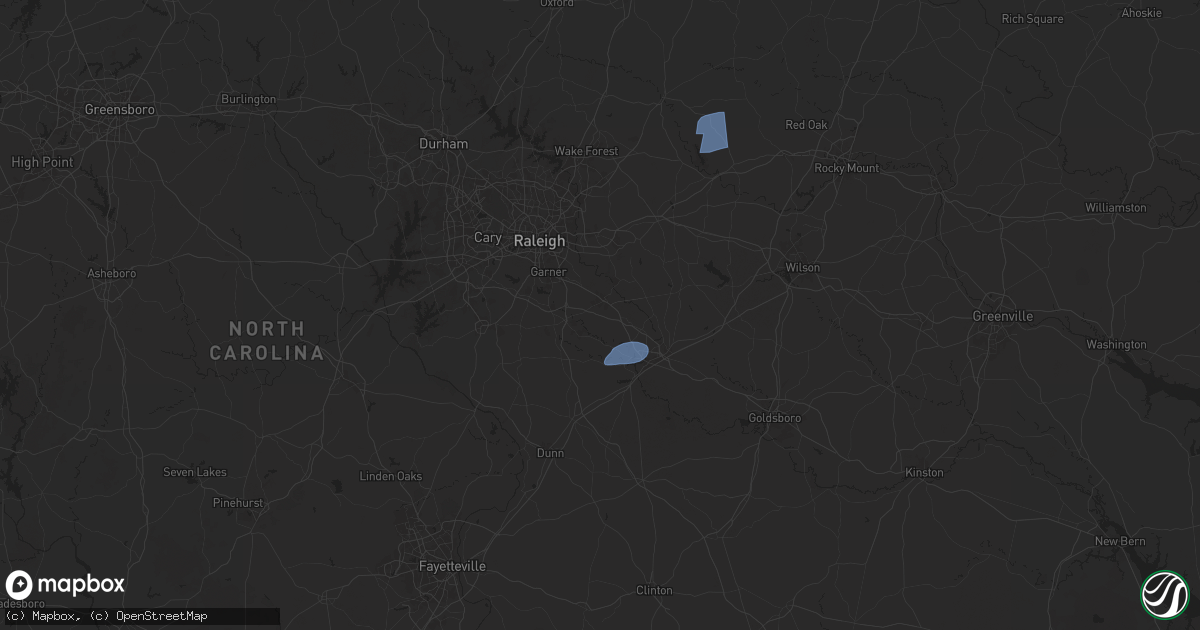 Hail map in Clayton, NC on December 11, 2024