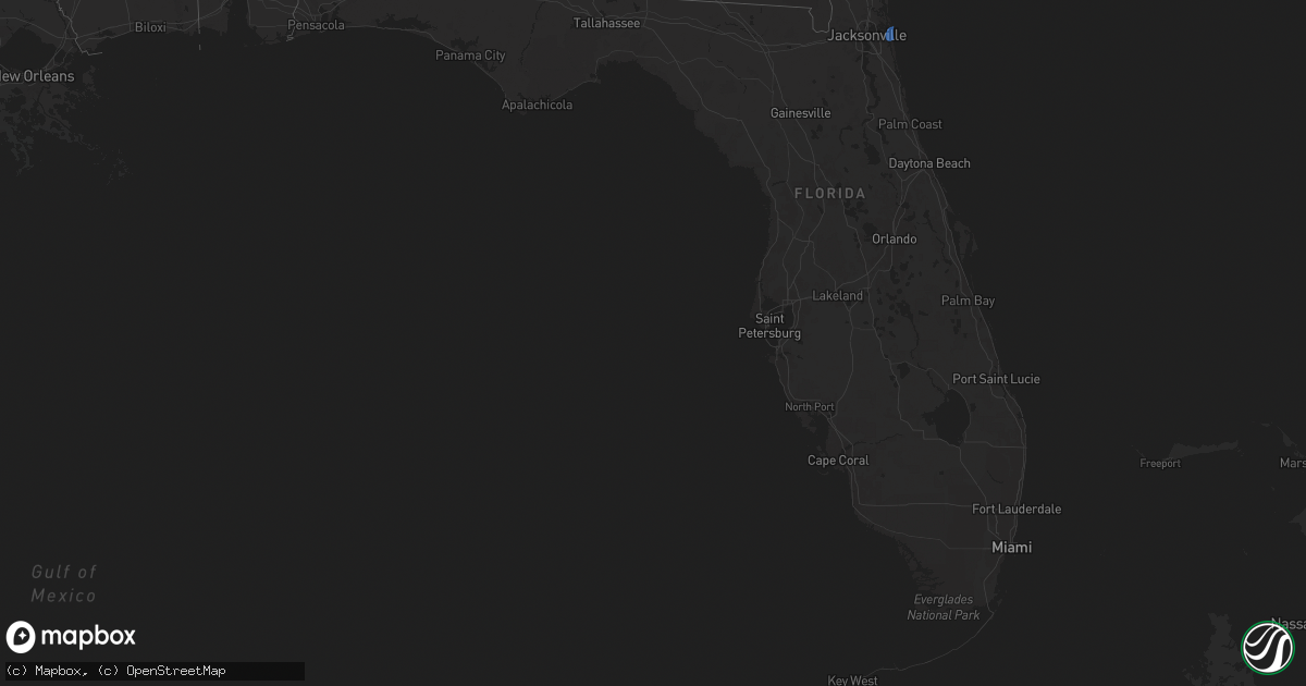 Hail map in Florida on December 11, 2024