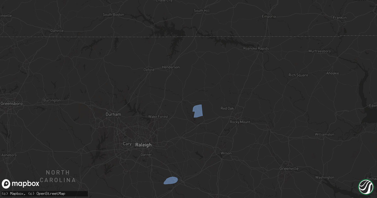 Hail map in Louisburg, NC on December 11, 2024