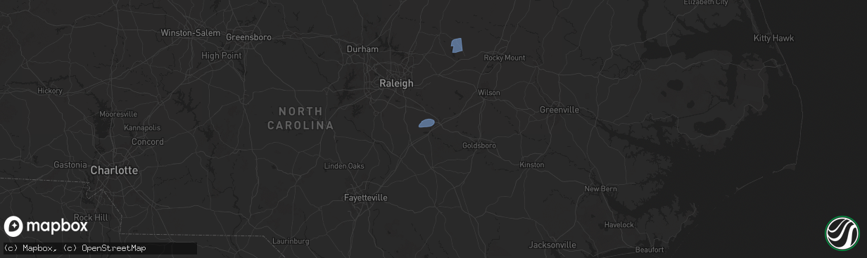 Hail map in Smithfield, NC on December 11, 2024