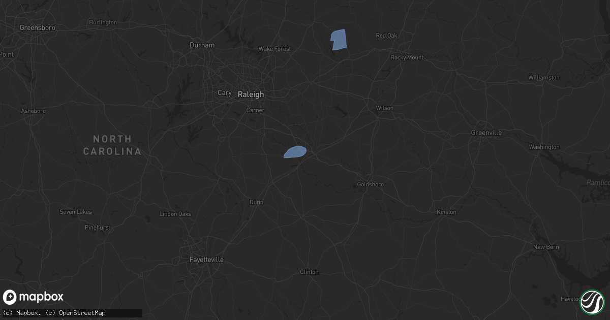 Hail map in Smithfield, NC on December 11, 2024