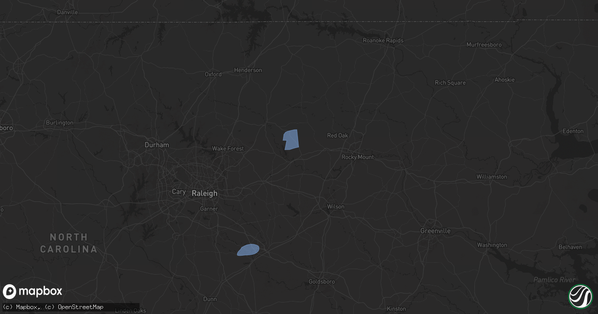 Hail map in Spring Hope, NC on December 11, 2024