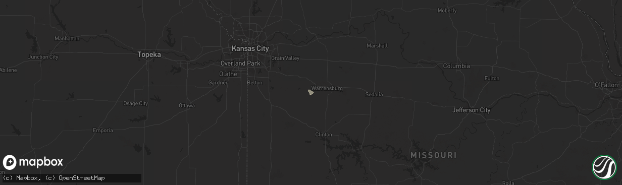 Hail map in Centerview, MO on December 13, 2011