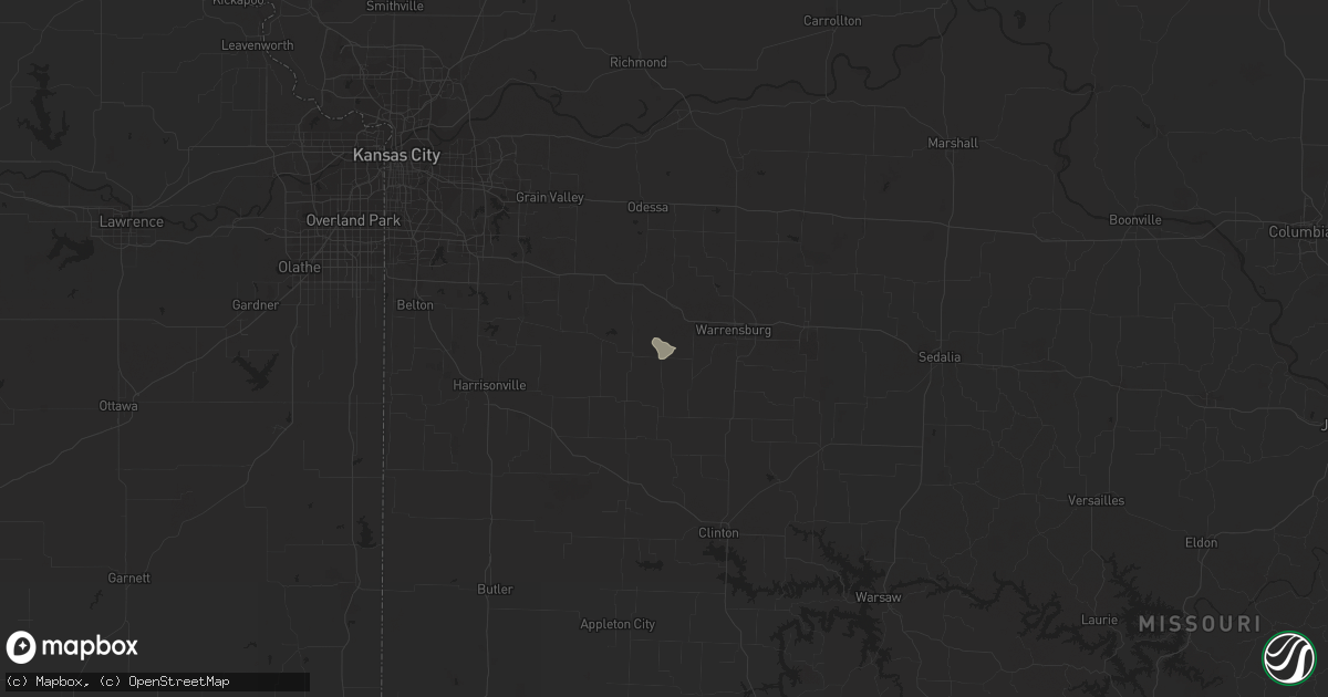Hail map in Centerview, MO on December 13, 2011