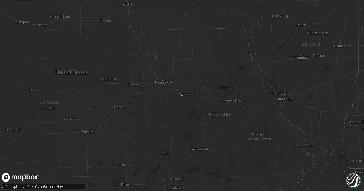 Hail map on December 13, 2011
