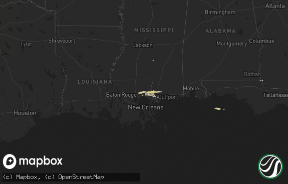 Hail map preview on 12-13-2016