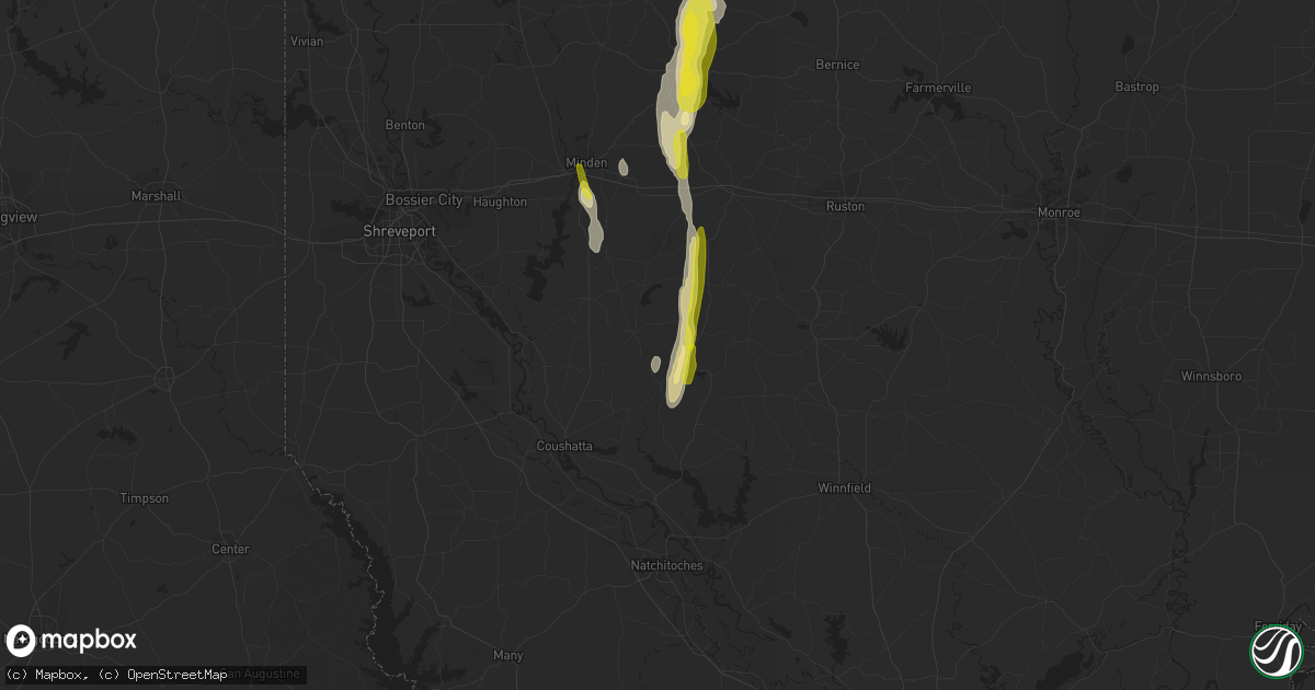 Hail map in Castor, LA on December 13, 2018