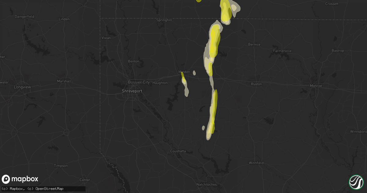 Hail map in Heflin, LA on December 13, 2018