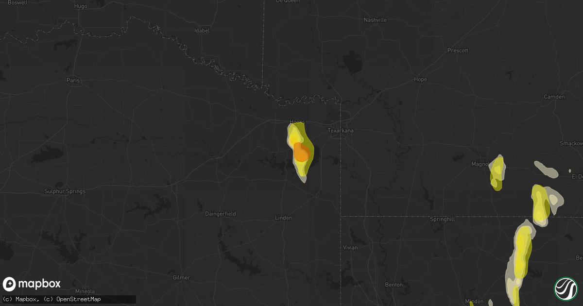 Hail map in Maud, TX on December 13, 2018