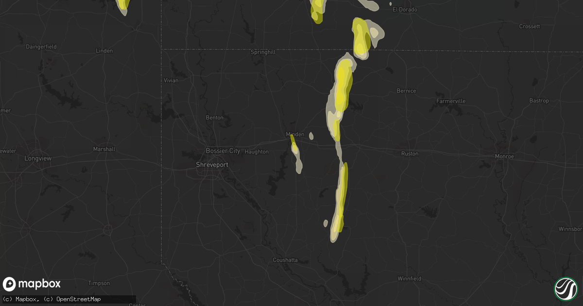 Hail map in Sibley, LA on December 13, 2018