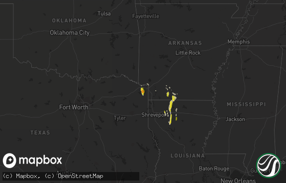 Hail map preview on 12-13-2018