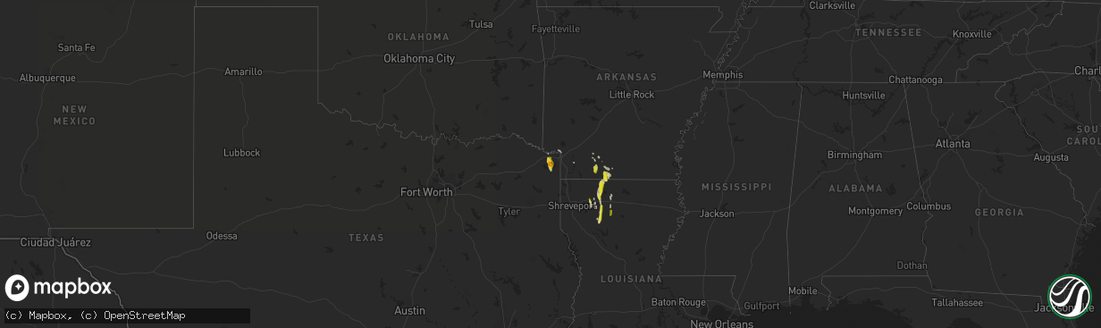 Hail map on December 13, 2018