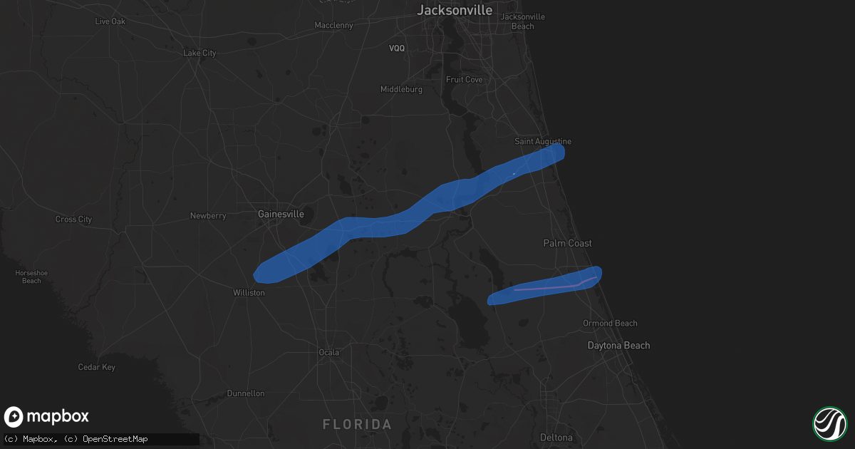 Hail map in Bunnell, FL on December 13, 2019