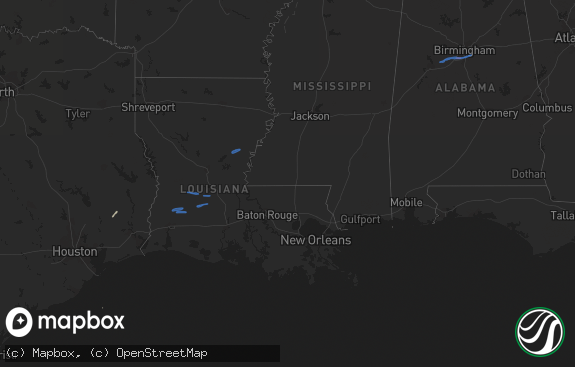 Hail map preview on 12-13-2020