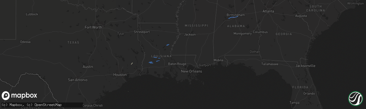 Hail map on December 13, 2020