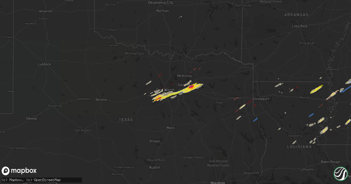 Hail map on December 13, 2022