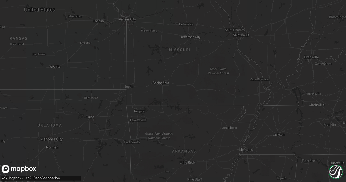 Hail map in Missouri on December 14, 2018